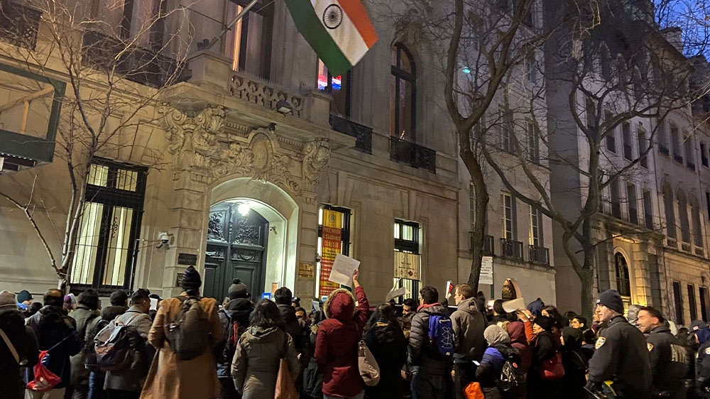 You are currently viewing Hundreds rally in US against violence on Muslims in India