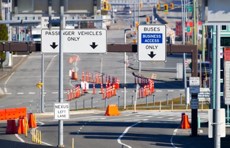 US Canada border restriction