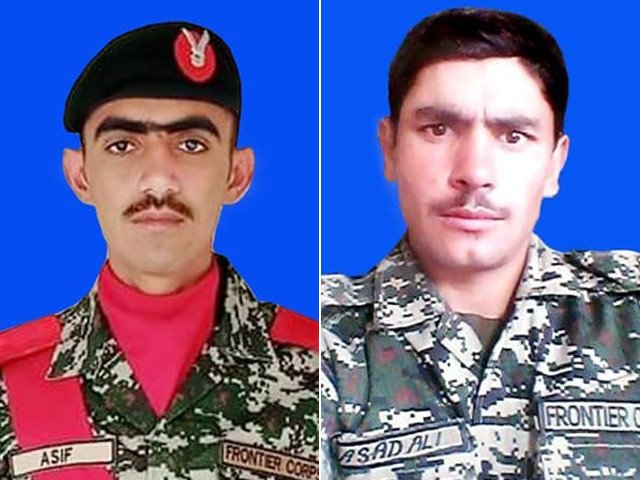 Read more about the article Two soldiers martyred as military intercepts terrorists at Pak-Afghan border